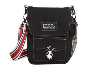 DOOG Shoulder Bag Black 17x21x7 CM for Dog Accessories,Large, Waste Compartment
