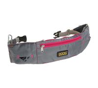DOOG Walkie Belt Dog Belt Gray/Pink With Pockets 70-130 Cm