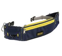 DOOG - Walkie Belt, Navy/Yellow (WB01) Comfortable Fit Adjustable Dog Walking Belt - Large Zipper Pockets Phone, Keys, ID, Credit Card Easy to Clean Durable Canvas