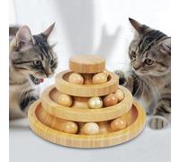 DoogCat 3-Level Cat Ball Tower with 9 Removable Balls - Interactive Cat Toy for Kitten Mental & Physical Exercise - Large Size
