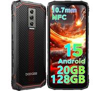 DOOGEE 2025 Blade10 Rugged Smartphone Android 15, 10.7mm Ultra-thin Rugged Phone, 20GB RAM 128GB ROM/2TB TF, 90Hz 6.56’’ HD+, 3 Card Slots, 4G Dual SIM IP68 Waterproof Phone, 16MP, Face Unlock/OTG/NFC