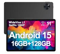 DOOGEE 2025 Newest Android 15 Tablets, U11 11 Inch Tablet,16GB RAM+128GB ROM (TF 2TB), 8580mAh, Octa Core,5G WiFi Android Tablets| Widevine L1 | Netflix | Bluetooth 5.0 | 13MP+5MP | GPS | OTG - Black