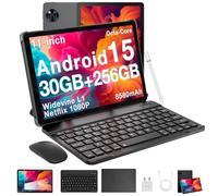 DOOGEE 2025 Newest Android 15 Tablets, U11 Pro 11 Inch Tablet, 30GB RAM+256GB ROM/ 2TB, 8580mAh, 90Hz Octa Core, Netflix 1080P, Widevine L1, BT5.0+5G WiFi, Tablet with Pen, Keyboard, Mouse&Case-Black