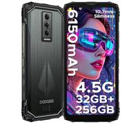 DOOGEE Blade 10 Pro Energy Android 15 Rugged Smartphone-32GB+256GB/2TB,10.7mm Ultra-thin & 6150 mAh Rugged Phone,90Hz 6.56" HD+,50MP Octa Core,3 Card Slots,4.5G Dual Sim Android Phone,Face ID/NFC/GPS