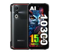 DOOGEE Blade 20 Android 15 Rugged Smartphone 4G,10300mAh 18W, 20GB+128GB(2TB) 15.8 mm ultrathin Unlocked Mobile Phone,16MP camera,6.6'' HD+IPS Punch Display,3 Card Slots/IP68/NFC/OTG (Black)