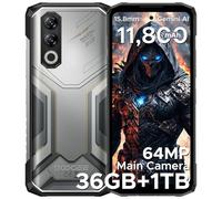 DOOGEE Blade 20 Max Android 15 Rugged Smartphone - 36GB+1TB, 11800mAh/33W & MTK Helio G100 6nm Octa Core Rugged Phone,120Hz 6.6" HD+,64MP+20MP+16MP,3 Card Slots Android Phone,Finger+Face ID/NFC/GPS