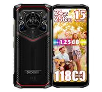 DOOGEE Blade 20 Pro 4G Rugged Smartphone,125dB Speaker,11800mAh 18W,24GB+256GB/2TB Android 15 Rugged Phone,6.6" HD+ 50MP AI Camera,3 Card SIM-Free Mobile Phones,IP68/Widevine L1/NFC/OTG/Face ID (Red)