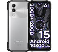 DOOGEE Blade 20 Rugged Smartphone Android 15 Rugged Phone 10300mAh Big Battery 6.6" 90Hz HD+ IPS Display 20GB RAM+128GB ROM 16MP AI Camera Triple Card Slot SIM-Free & Unlocked Mobile Phone -