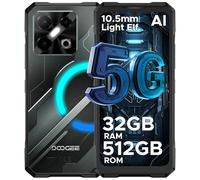 DOOGEE Blade GT Pro 5G Rugged Smartphone 2025, Dynamic Light Effects, 32GB+512GB LPDDR5, 6nm D7025, 120Hz& 6.72"FHD+, 100MP AI Camera, 5800mAh Rugged Phones Unlocked Android 14, 5G Dual SIM/NFC-BLACK