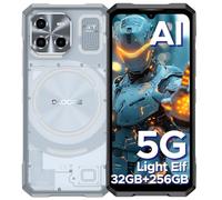 DOOGEE Blade GT Rugged Smartphone Android 5G Rugged Phone 32GB+256GB/2TB, 120Hz 6.72’’FHD+, Dynamic LED Light Effect, Dimensity D7050 Unlocked Android 48MP, Face Unlock/Fingerprint/WIFI6/NFC-Silver