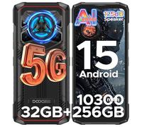 DOOGEE Blade20 Play Rugged Smartphone 5G, Android 15 Rugged Phone with 125dB Super Speaker, 32GB+256GB, 10300mAh Battery, 50MP+20MP Night Vision Camera, 6.6", Dual SIM, NFC/IP68 Waterproof/Gemini AI
