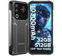 DOOGEE Blade20 Ultra Rugged Smartphone, 32GB+512GB with 1.54" Rear Screen, 10300mAh, Android Rugged Phone, 50MP AI Camera, 6.6" HD+, 4G Dual SIM Free Unlocked Mobile Phones, 3 Card Slots/NFC/IP69K