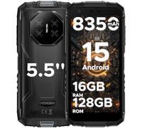 DOOGEE Fire 3 Pro Android 15 AI Rugged Smartphone, 16GB+128GB/2TB Octa-Core Rugged Phone, 8350mAh/18W, 5.5" HD+ IPS, 4G Dual Sim Mobile Phones, 16MP/Widevine L1/3.5mm Jack/Face ID/OTG/NFC, Gray
