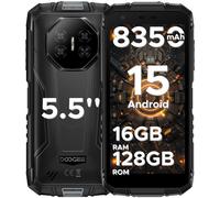 DOOGEE Fire 3 Pro Rugged Cell Phone, Unlocked Android Smartphone with Gemini AI, Android 15, 5.5'' HD+ Display, 16GB RAM (4GB+12GB Extended) + 128GB Storage, 8350mAh Battery, NFC, Wireless Charge, IP6