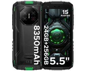 DOOGEE Fire 3 Ultra Rugged Smartphone, 8350mAh, Android 15, Gemini AI, 5.5" HD+, Octa Core, 24GB+256GB, 20MP Night Vision Camera, Fingerprint Unlock, NFC, IP68/IP69K