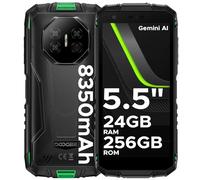 DOOGEE Fire 3 Ultra Rugged Smartphone, 8350mAh, Android 15 Mini Rugged Phone With Gemini AI, 5.5" HD+, Octa Core, 24GB+256GB Mobile Phone, 20MP Night Vision Camera, Fingerprint Unlock, NFC, IP68/IP69K