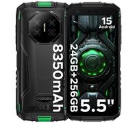 DOOGEE Fire 3 Ultra Rugged Smartphone, 8350mAh, Android 15 Rugged Phone With Gemini AI, 5.5" HD+, Octa Core, 24GB+256GB Waterproof Phone, 20MP Night Vision Camera, Fingerprint Unlock, NFC, IP68/IP69K