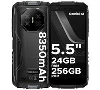 DOOGEE Fire 3 Ultra Rugged Smartphone, 8350mAh, Android 15 Rugged Phone With Gemini AI, 5.5" HD+, Octa Core, 24GB+256GB Waterproof Phone, 20MP Night Vision Camera, Fingerprint Unlock, NFC, IP68/IP69K