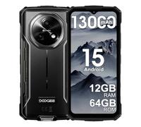 DOOGEE Fire 5 Rugged Smartphone 2025,13000mAh 10W,12GB+64GB/2TB 4G Android 15 Rugged Phone,6.6" HD+90Hz,13MP+8MP,Triple Slots Sim-Free Mobile Phones,IP68/NFC/OTG/Face ID/GPS