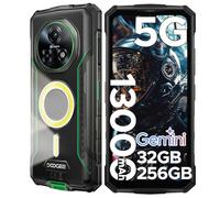 DOOGEE Fire 7 Pro Rugged Smartphone 5G Android 15, 32GB+256GB/2TB Rugged Phone, 13000mAh, 6.6"+ 90Hz, Dual SIM Free Mobile Phone, Camping Light/Poc/3 Card Slots/Face ID / BT5.0/NFC/GPS-Green
