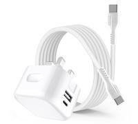 DOOGEE N50 Pro/S200/S200X/S118/S119/S118 Pro/V40 Pro/V40/Pro/10 Ultra Charger, 20W Dual Port USB + USB C Wall Plug Travel Fast Charging Power Adapter With Super fast 60W USB C to C Fast Charger Cable