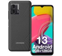 DOOGEE N50S(2024) Mobile Phones SIM Free Unlocked, Android 13 Smartphone, 9GB+128GB/1TB, Octa-Core, 20MP+8MP, 6.52 inch HD+ IPS Screen, 4200mAh, 4G Dual Sim Free Unlocked UK, GPS/Face Unlock - Black
