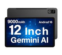 DOOGEE Newest Android 16 Tablet, U12 12 Inch Tablet with Gemini AI, FHD+(2000x1200), 24GB+128GB/2TB, 9000mAh/18W, 5G WiFi Android Tablets | Widevine L1 | Bluetooth 5.0 | 13MP+8MP | GPS | OTG, Black