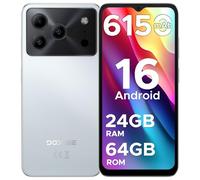 DOOGEE Note 56 Mobile Phones, Newest Android 16 Smartphone, 6150mAh, 8.45mm Ultra-Slim, 6.56" HD+ 90Hz, 24GB + 64GB/2TB Android Phones, Dual SIM Unlocked Mobile Phone, Face ID, GPS, OTG, FM-White