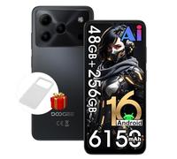 DOOGEE Note 56 Plus 4G Mobile Phones 2025 Android 16,UNISOC T7225,6.56" HD+90Hz,48GB+256GB/2TB Smartphone,6150mAh,50MP+8MP,Dual SIM Free Unlocked Mobile Phones,Widevine L1/NFC/OTG/Face ID (Black)