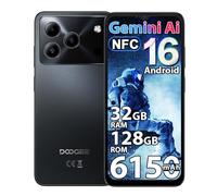 DOOGEE Note 56 Pro 4G Mobile Phones 2025 Android 16,UNISOC T7225,6.56" HD+90Hz,32GB+128GB/2TB Smartphone,6150mAh,13MP+8MP,Dual SIM Free Unlocked Mobile Phones,Widevine L1/NFC/Face ID (Black)