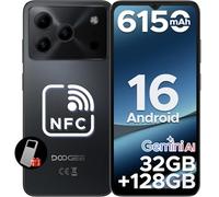 DOOGEE NOTE 56 PRO Mobile Phones, Newest Android 16 With Gemimi AI, 32GB+128GB/2TB, 6150mAh& 6.56" HD+90Hz Display, Dual SIM Unlocked Mobile Phone, 8.45mm Ultra-Slim, Face ID, 5G WiFi, GPS,NFC-BLACK