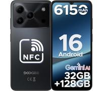 DOOGEE NOTE 56 PRO Mobile Phones, Newest Android 16 With Gemimi AI, 32GB+128GB/2TB, 6150mAh& 6.56" HD+90Hz Display, Dual SIM Unlocked Mobile Phone, 8.45mm Ultra-Slim, Face ID, 5G WiFi, GPS,NFC-BLACK