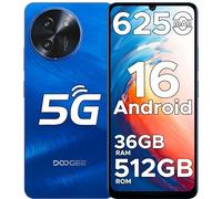 DOOGEE Note 59 Pro+ 5G Android 16 Smartphone, 36GB+512GB, T8200 Octa-Core (6nm) Android Phone, 120Hz 6.75" HD+, 6250mAh, 50MP AI Camera, 5G Dual SIM Mobile Phone, Gemini AI/Face+Finger ID/GPS/NFC