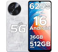 DOOGEE Note 59 Pro+ 5G Mobile Phones, 36GB+512GB, Newest Android 16 Smartphone-Gemini AI, T8200 Octa-Core (6nm), 120Hz 6.75" HD+, 6250mAh, 50MP AI Camera, 5G Dual SIM Mobile Phone, Face+Finger ID/NFC