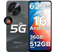 DOOGEE Note 59 Pro+ 5G Smartphone, 36GB+512GB, Newest Android 16 Phone-Gemini AI, T8200 Octa-Core (6nm) Mobile Phones, 120Hz 6.75" HD+ Display & 6250mAh, 50MP AI Camera, Face+Finger ID/GPS/OTG/NFC