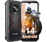 DOOGEE S Cyber Rugged Smartphone Android 14, 10800mAh Battery Rugged Phone & 20GB+256GB, 50MP AI Cameras, 6.58''FHD+ 2.4K IPS, IP68/69K Waterproof, Dual SIM / 5G WIFI/Face Unclock/GPS/NFC