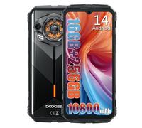DOOGEE S Punk 4G Rugged Smartphone Unlocked, SIM-Free Android 14,16GB + 256GB Waterproof Cell Phone, 6.58" FHD+, 10800mAh 33W, 50MP + 16MP Rugged Phone, Dual SIM/OTG/GPS/NFC Mobile Phones Black