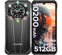DOOGEE S119 Rugged Smartphone Android 14, 24GB+512GB/2TB, 10200mAh/33W, 1.32" Rear Display, 100MP+20MP, 6.72” FHD+, 3 Card Slots, Dual SIM IP68/IP69K Rugged Phone, Face/Fingerprint Unlock, NFC
