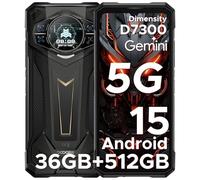 DOOGEE S200 Plus Rugged Smartphone 5G, Dimensity 7300, (16GB+20GB)+512GB with 1.32" Dynamic Rear Screen Android 15 Rugged Phone, 10100mAh, 100MP+20MP Night Vision Camera, 6.72", 120Hz, NFC, Gemini AI