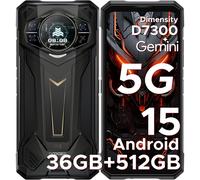 DOOGEE S200 Plus Rugged Smartphone 5G, Dimensity 7300, (16GB+20GB)+512GB with 1.32" Dynamic Rear Screen Android 15 Rugged Phone, 10100mAh, 100MP+20MP Night Vision Camera, 6.72", 120Hz, NFC, Gemini AI
