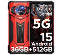 DOOGEE S200 Plus Rugged Smartphone 5G, Dimensity 7300, 36GB+512GB with 1.32" Dynamic Rear Screen Android 15 Rugged Phone, 10100mAh, 100MP+20MP Night Vision AI Camera, 6.72"FHD+, 120Hz, NFC, Gemini AI
