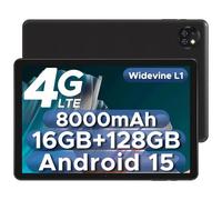 DOOGEE T10W 2025 Newest Android 15 10" Tablet with SIM Card Slots, 8000mAh, 16GB+128GB/1TB TF, Android Tablets With High-Resolution Sound, Eye Protection, 3.5mm Headphone Jack,BT5.0/5G WiFi/OTG- Black