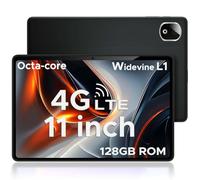 DOOGEE T30E Tablet 11 Inch, Android 14 Tablets, 128GB ROM/1TB TF, 4G Android Tablet with Sim Card Slots, 8000mAh, 5G WiFi 6, Widevine L1, 3.5mm Jack, GPS, Face Unlocked, OTG, Type-C - Black