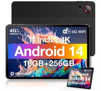DOOGEE T30S 11 Inch Tablet Android 14 (2024 New), 2.4K Android Tablet with 16GB RAM 256GB ROM, Octa-Core Gaming Tablet with 8580mAh Large Battery, 13MP+8MP, BT5.0, 5G WiFi, 4G Cellular Tablets, Black