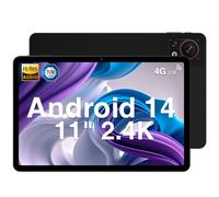 DOOGEE T30SE 2024 Newest 11'' Android 14 Tablet - 9GB+128GB/1TB, 2.4K Display, 8580mAh Battery, 4G-LTE, Bluetooth 5.0, 13MP+5MP Camera, GPS, Type-C, Metal Body - Black