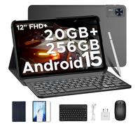 DOOGEE T36 2025 Newest Tablet 12'' Android 15 20GB+256GB/2TB TF T620 Octa-Core, 2.4K 90Hz Display, 8800mAh, 4G-LTE Android Tablets, Bluetooth 5.0+5G WiFi, Tablet with Keyboard, Pen, Mouse&Case, Black