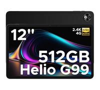 DOOGEE T40 Pro Tablets 12 Inch Android - 20GB RAM/512GB Storage, Helio G99 Octa-Core, 10800mAh Battery, 2.4K IPS Display, Dual SIM 4G LTE, Android 14 Tablet with SIM Card Slot, WiFi, GPS (Black)