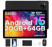 DOOGEE TAB A9+ 2025 Newest 11 Inch Android 15 Tablet, 8580mAh Tablet With Keyboard, T7200 Octa Core Android Tablets, 20GB + 64GB/2TB Tablets With Pen, 13+5MP, 2 Speakers + Widevine L1, Mouse & Case