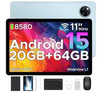 DOOGEE TAB A9+ 2025 Newest 11 Inch Android 15 Tablet, 8580mAh Tablet With Keyboard, T7200 Octa Core Android Tablets, 20GB + 64GB/2TB Tablets With Pen, 13+5MP, 2 Speakers + Widevine L1, Mouse & Case