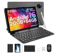 DOOGEE TAB A9+ 2025 Newest Android 16 Tablet with Gemini AI, 11 Inch 8580mAh Tablet With Keyboard, T7200 Octa Core Android Tablets, 20GB+64GB / 2TB Tablets With Pen, 13+5MP, 2 Speakers, Mouse & Case